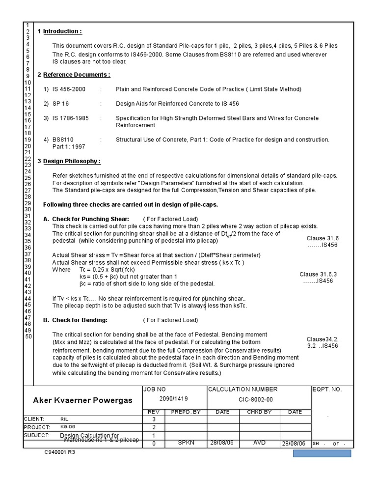 Pile Cap Design Solution | PDF | Deep Foundation | Strength Of Materials