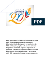 200 Años de La Carta de Jamaica