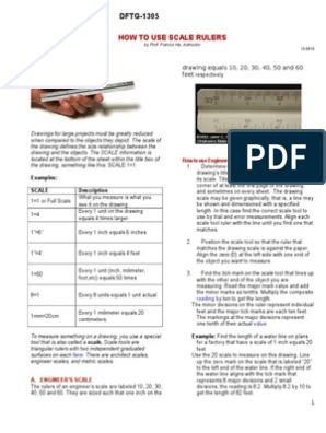 How To Use Scale Rulers, PDF, Foot (Unit)