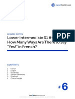 Lower Intermediate S1 #6 How Many Ways Are There To Say "Yes!" in French?