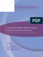 Transnational Governance and Constitutionalism International Studies in The Theory of Private Law