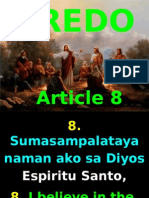 Kredo, Article 8, Holy Spirit