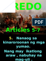 Kredo, Articles 5-7