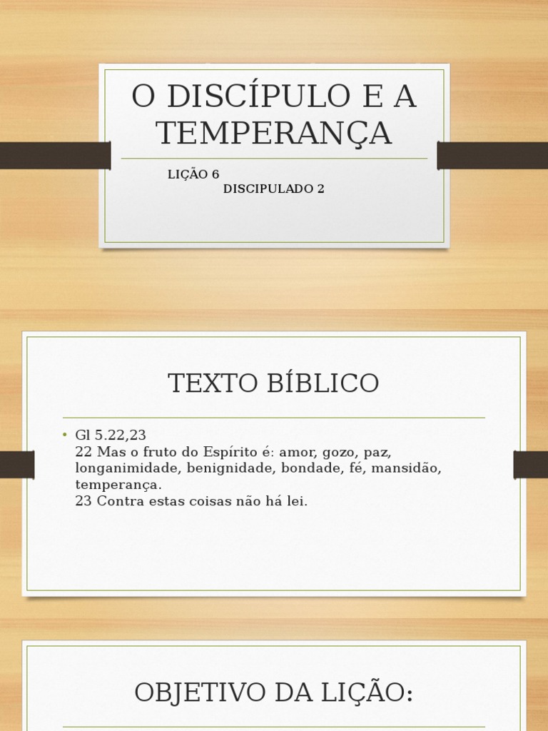 A Virtude da Temperança na Bíblia | PDF | Bíblia | Amor