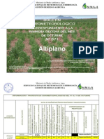 BOLETÍN AGROMETEOROLOGICO Correspondiente A La Primera Decena Del Mes de Octubre #871 - Altiplano PDF