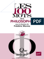 Les 100 Mots de La Philosophie - Worms Frederic
