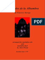 TARREGA, FRANCISCO - Recuerdos de La Alhambra (Marimba)