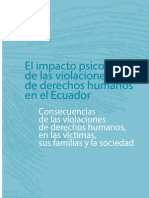 Impactos Psicosociales. Comisión de La Verdad Ecuador Sin Verdad No Hay Justicia. Capítulo 10