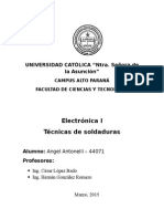 trabajo de investigacion tecnicas de soldadura