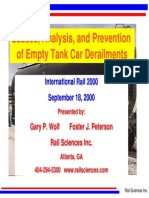 Causes, Analysis, and Prevention of Empty Tank Car Derailments