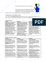 Plan: Speak Out: Assignments and Grading Criteria