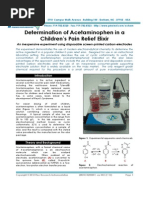 Determination of Acetaminophen in a Children’s Pain Relief Elixir