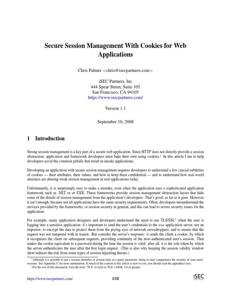 Web Session Management | PDF | Business
