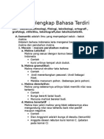 Unsur Pelengkap Bahasa Terdiri