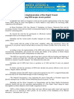 Oct05.2015 Bimmediate Implementation of Bus Rapid Transit Along MM Major Streets Pushed