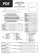 Dental Health Record: Department of Education