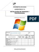 Lab 01 - Instalación de Windows 7 Professional R2