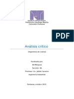 Análisis Crítico de Costos