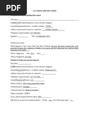 Accident Report Form