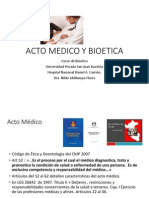 Acto Medico y Bioetica