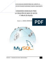 Comandos Esenciales para La Creación de Base de Datos y Tablas en MySQL