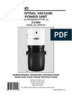 Central Vacuum Power Unit: Household Type