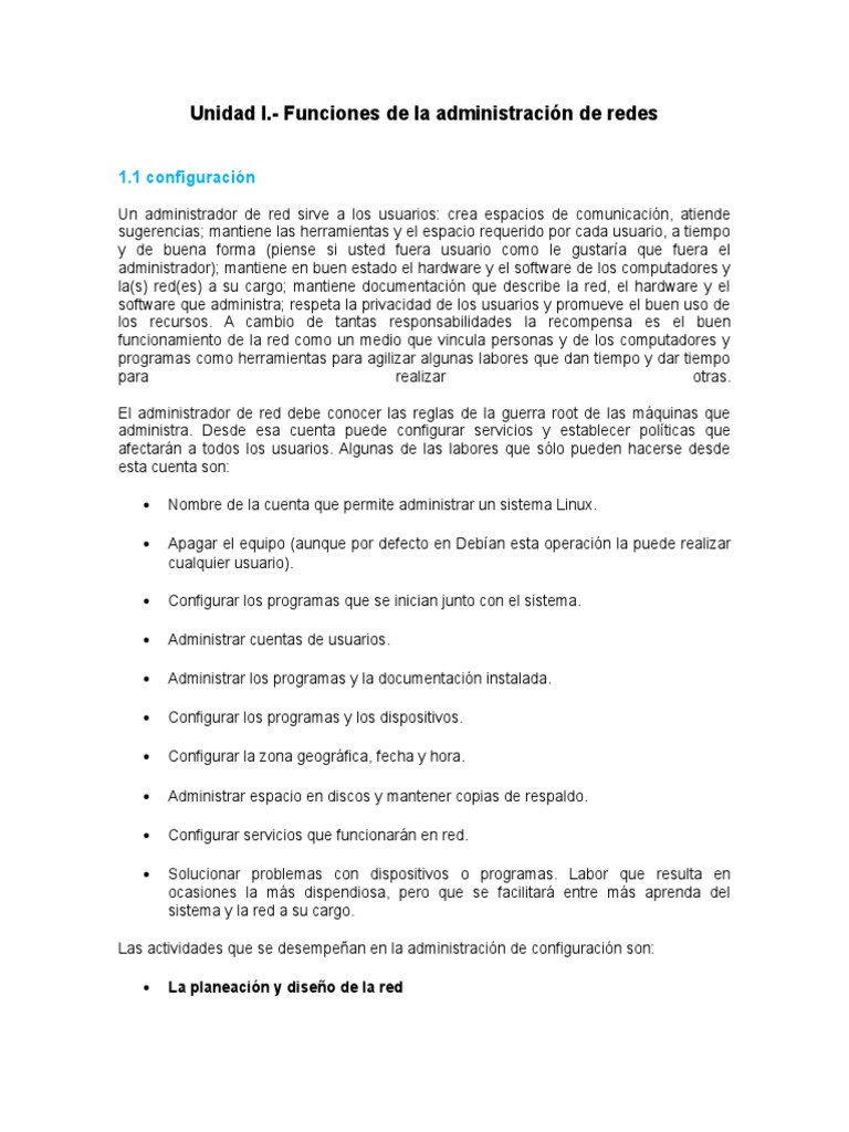 Administracion de Redes | PDF | Red de computadoras | Software