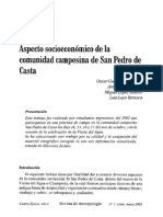 Aspecto Socioeconómico de La Comunidad Campesina de San Pedro de Casta