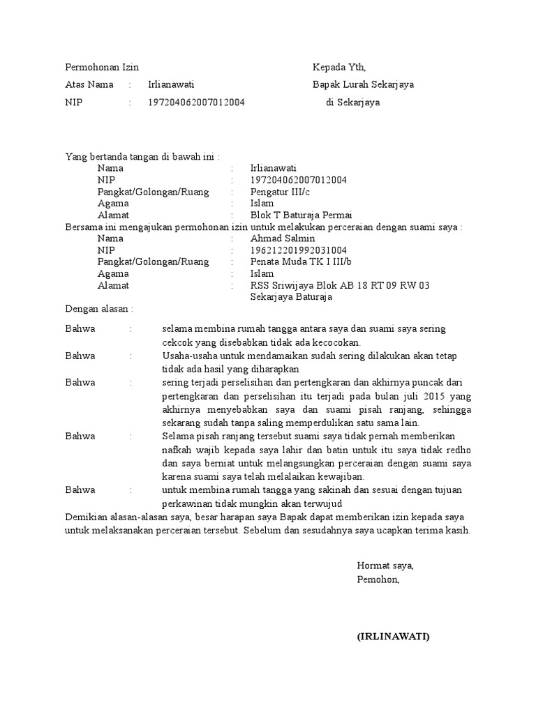 Surat Cerai | PDF