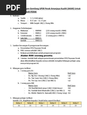 Kertas Kerja Kelas Tuisyen Akar Pdf