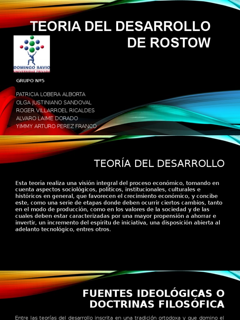 Etapas del Crecimiento Económico de Rostow | PDF | Crecimiento ...