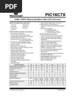 PIC16C7X: 8-Bit CMOS Microcontrollers With A/D Converter