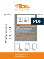 Profile - Zincate Z, C, U Fisa Tehnica