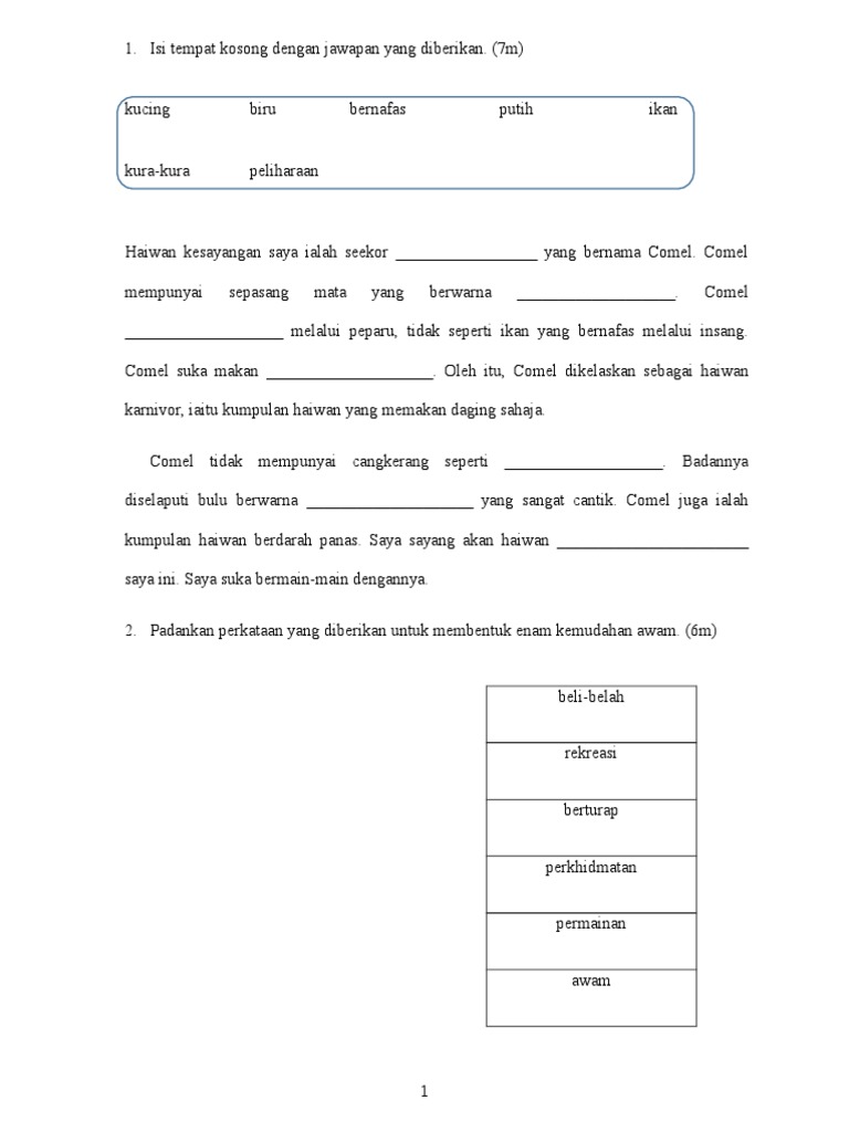 Latihan Amalan Bahasa Melayu Tingkatan Peralihan Next Tingkatan