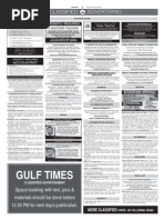 Classified Advertising: Gulf Times