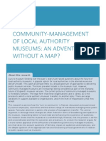 Community-Management of Local Authority Museums: An Adventure Without A Map?