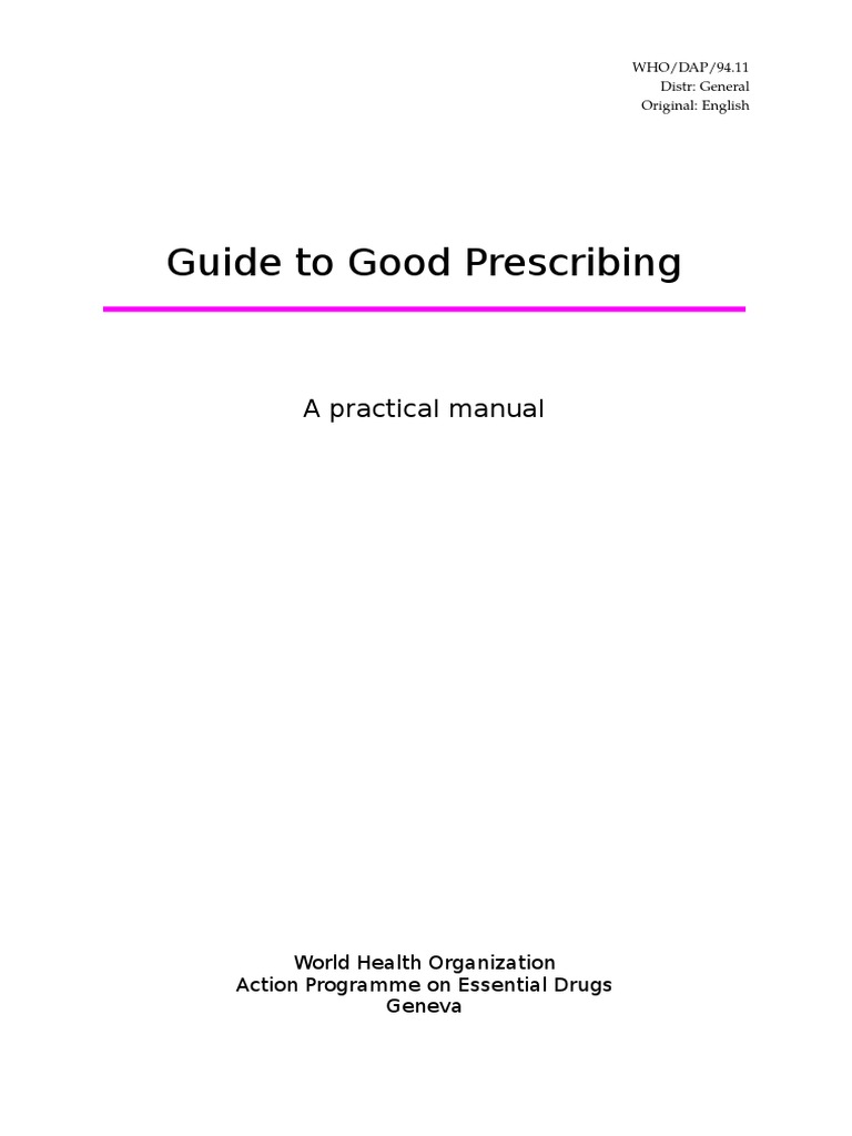 Guide To Good Prescribing | PDF | Angina Pectoris | Pharmaceutical Drug