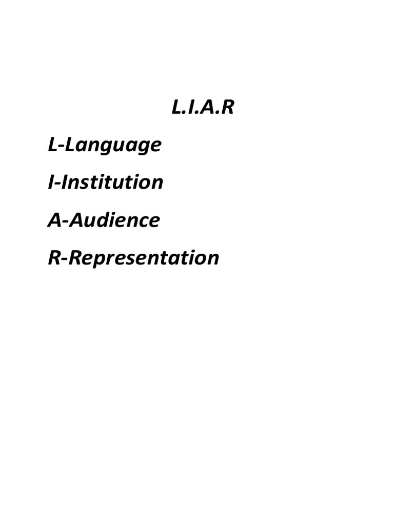 L.I.A.R Framework for Effective Communication | PDF | Art
