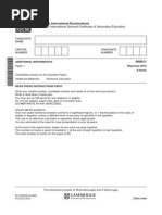 IGCSE Add Maths June 2015