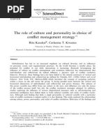 The Role of Culture and Personality in Choice of Kaushal and Kwantes 2006