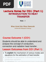 Lecture Notes For CO1 (Part 1) : Introduction To Heat Transfer