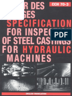 SPECIFICATIONS FOR STEEL CASTINGS FOR HYDRAULIC MACHINES