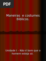 Maneiras e Costumes Bíblicos- Unidade I