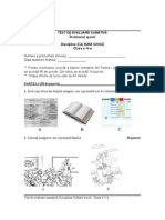 0 Test Evaluare Sumativa Cls V