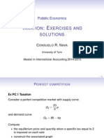 Axation Xercises and Solutions: Pubblic Economics
