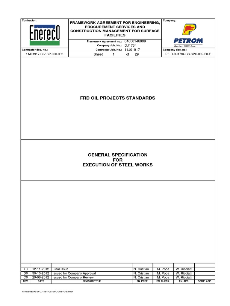 Steel Works Execution Standards | PDF | Welding | Construction