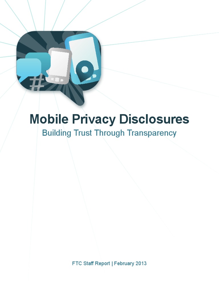 FTC Mobile Privacy Report | PDF | Internet Privacy | Mobile App