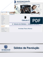 Cálculo Diferencial e Integral 2 - Unidade 4 - Volume de Sólidos - Integral Simples