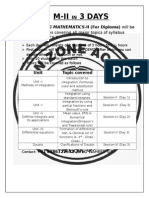 M-Ii 3 Days: ENGINEERING MATHEMATICS-II (For Diploma) Will Be