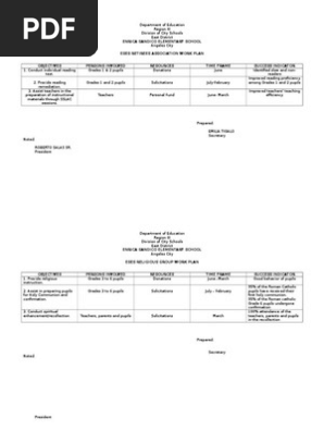WORK PLAN